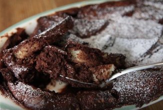 Хлебный пудинг с шоколадом 🍰