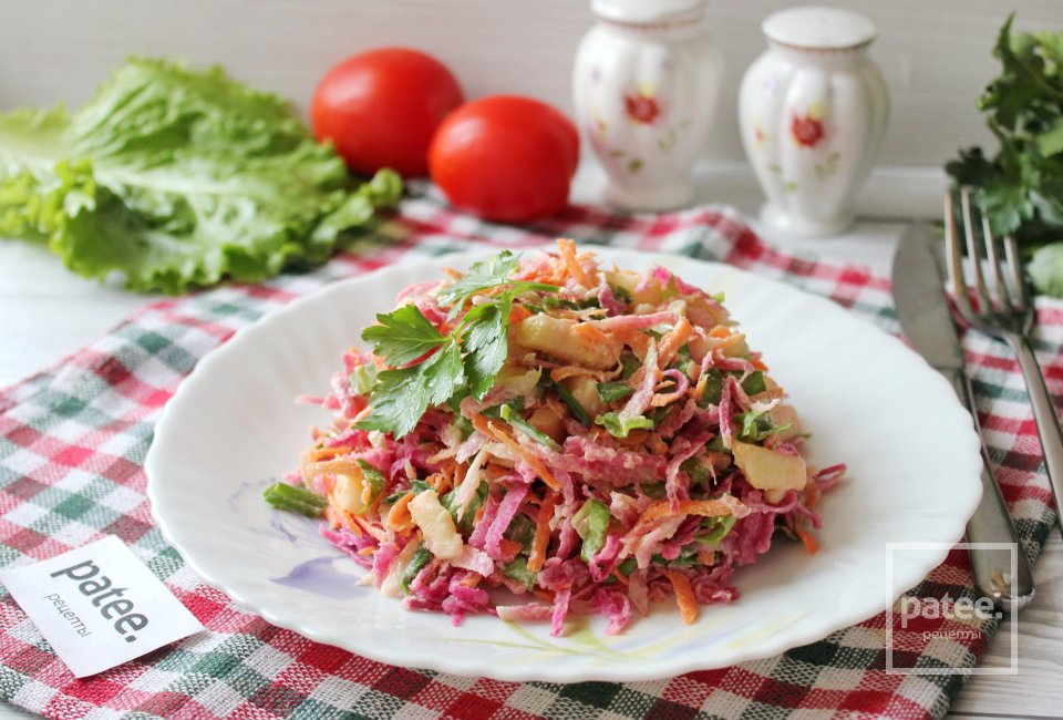 Салат из редьки, моркови и яблока - Шаг 9