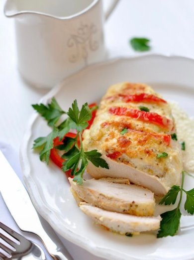 Куриная грудка в сметанном соусе 🍗 - Шаг 7