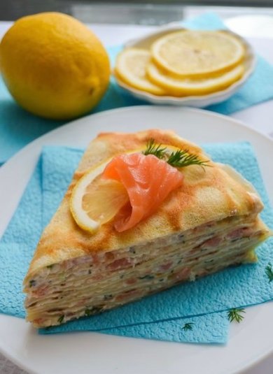 Закусочный блинный торт с горбушей 👍🏼 - Шаг 2