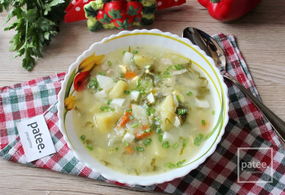 Овощной суп с капустой и щавелем - Шаг 11