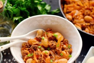 Тушеная капуста с фаршем и фасолью 👍🏼