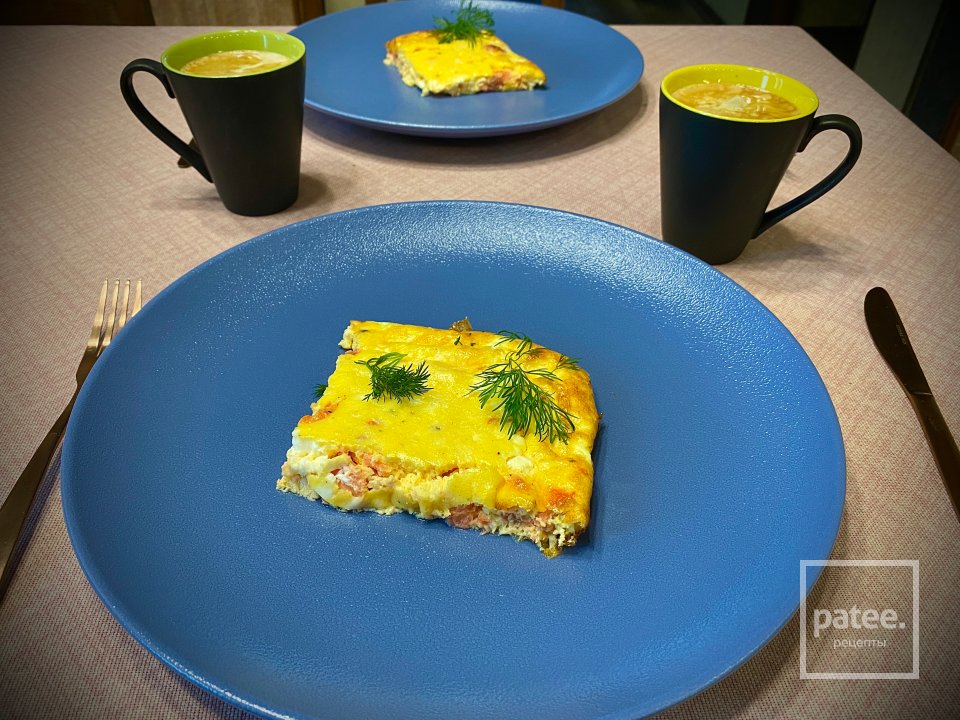 Норвежский творожный омлет с сёмгой - Шаг 10
