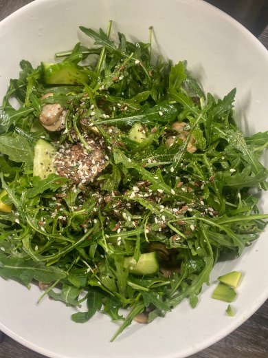 Салат с шампиньонами, рукколой и авокадо - Шаг 1