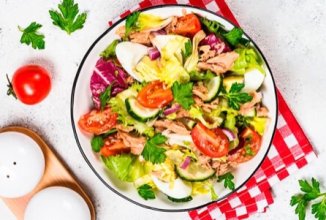 Белковый салат с тунцом.