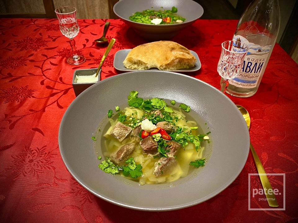 Казахский бешбармак с бараниной - Шаг 11