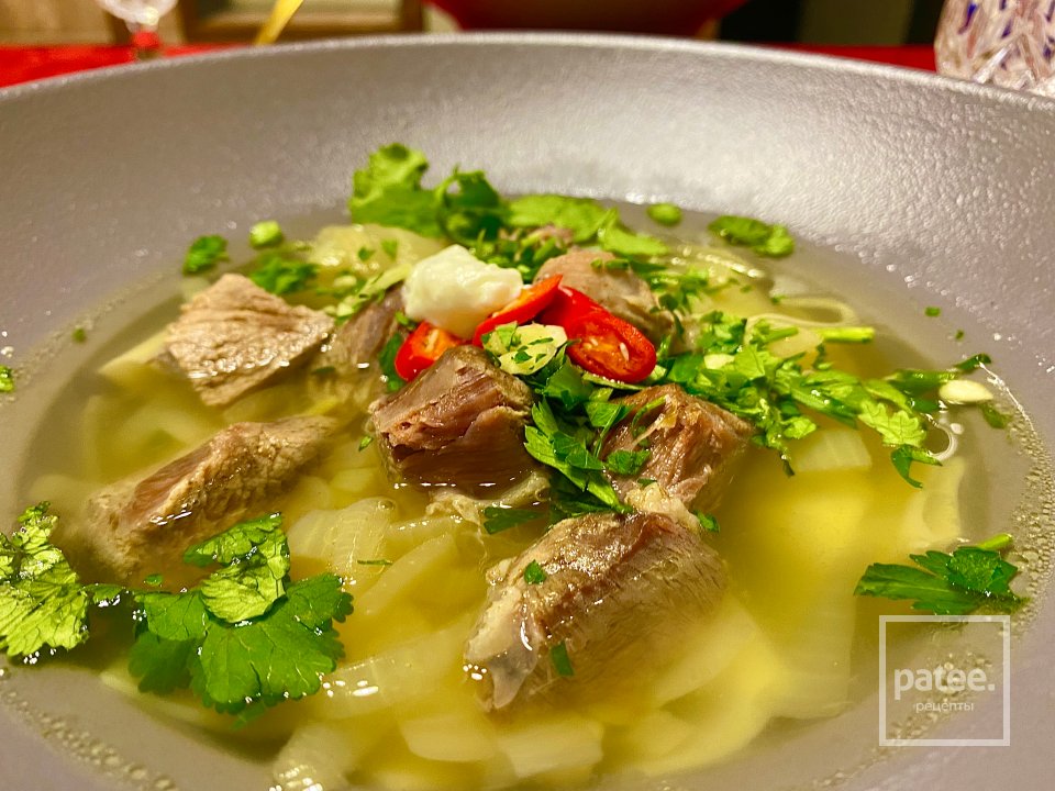 Казахский бешбармак с бараниной - Шаг 12