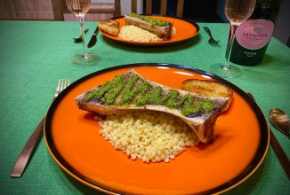 Запечённые Сахарные мозговые кости с птитимом