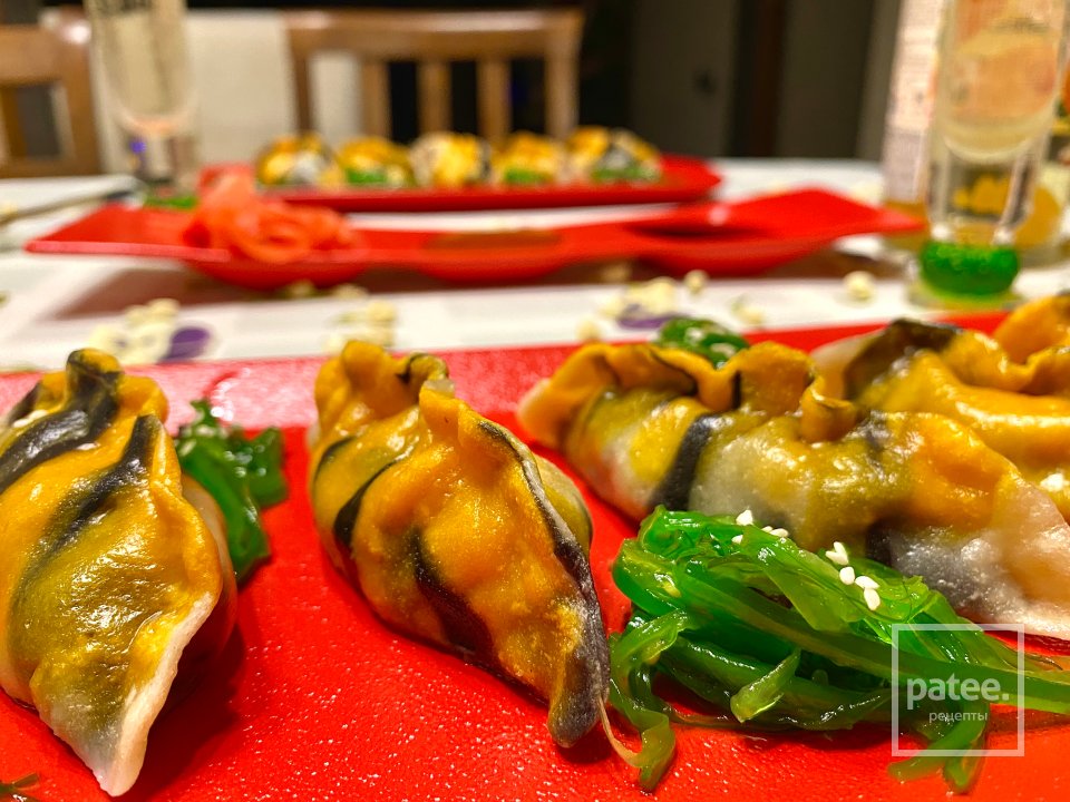 Тигровые пельмени из креветок на пару - Шаг 19