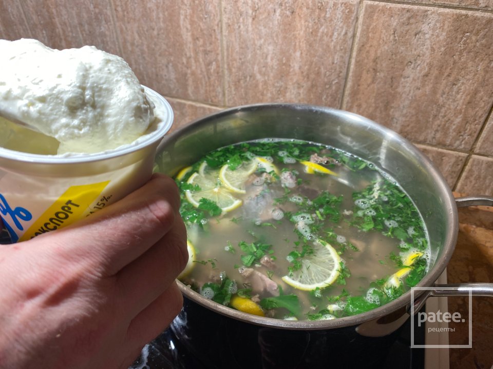 Суп с лимоном и рисом на говяжьем бульоне - Шаг 16