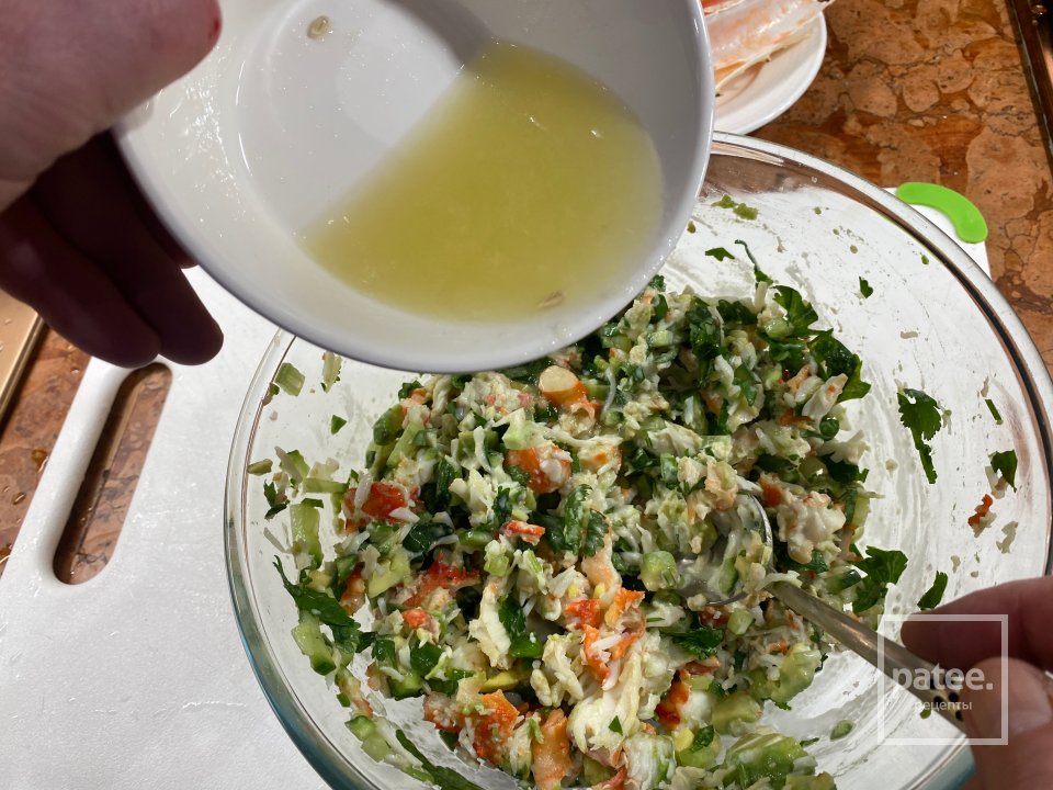 Севиче-Умами из Королевского Краба с грибами еноки и шиитаке - Шаг 7