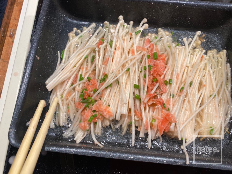 Севиче-Умами из Королевского Краба с грибами еноки и шиитаке - Шаг 11