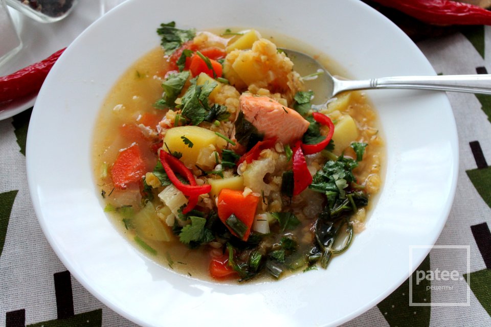 Рыбный суп с красной чечевицей - Шаг 14