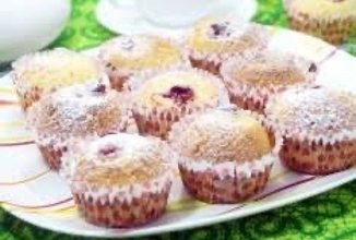 Кексы с изюмом и малиной