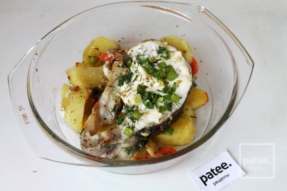 Треска, запеченная с овощами и сметаной - Шаг 11