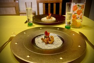 Хрустящие блины с креветками