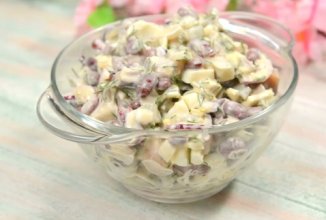 Салат из сельди с фасолью