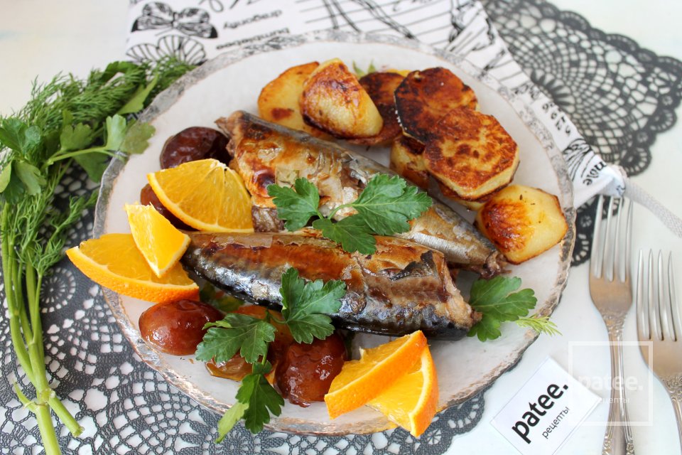 Скумбрия с маринованными сливами в духовке - Шаг 10