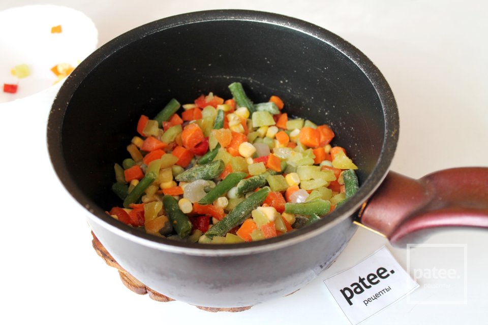 Булгур с мексиканской смесью и креветками - Шаг 4