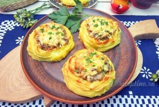 Грибы в картофельных корзинках 👍🏼