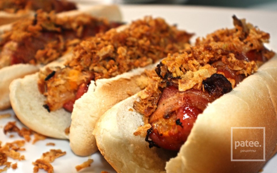 Хот-дог с жареным репчатым луком 🌭 - Шаг 1