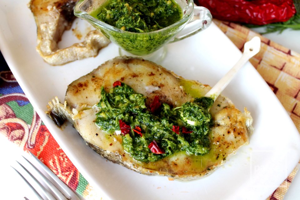 Треска под ореховым соусом - Шаг 14