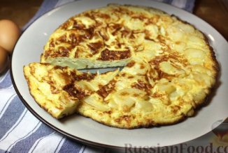 Испанская картофельная тортилья с луком