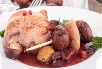 Свинина с инжиром и каштанами