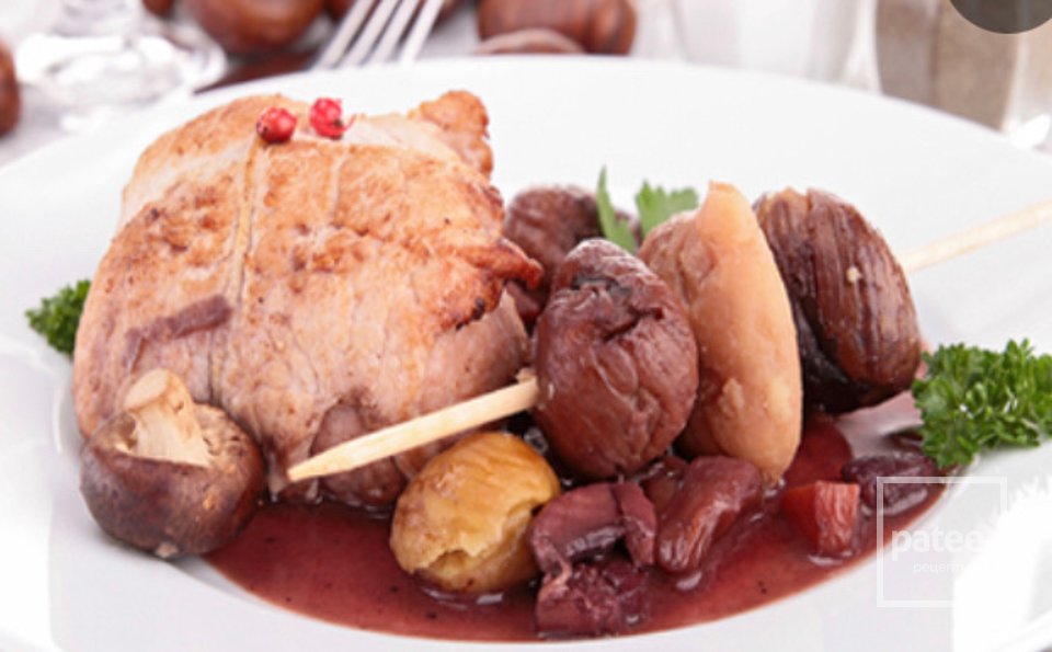 Свинина с инжиром и каштанами - Шаг 2