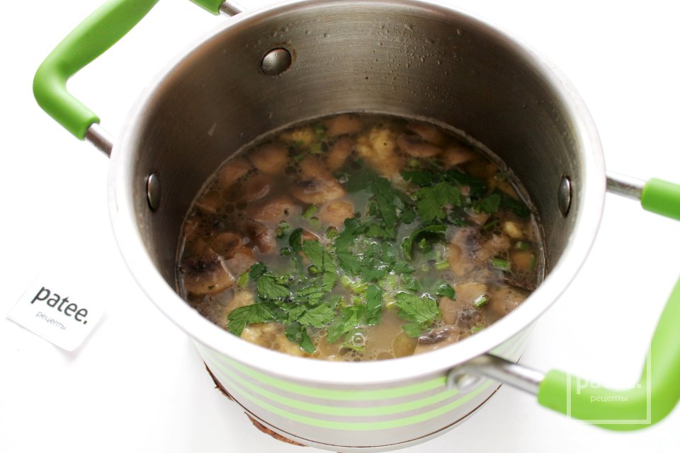 Сырный суп с грибами - Шаг 12