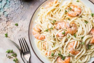 Паста с морепродуктами в сливочном соусе