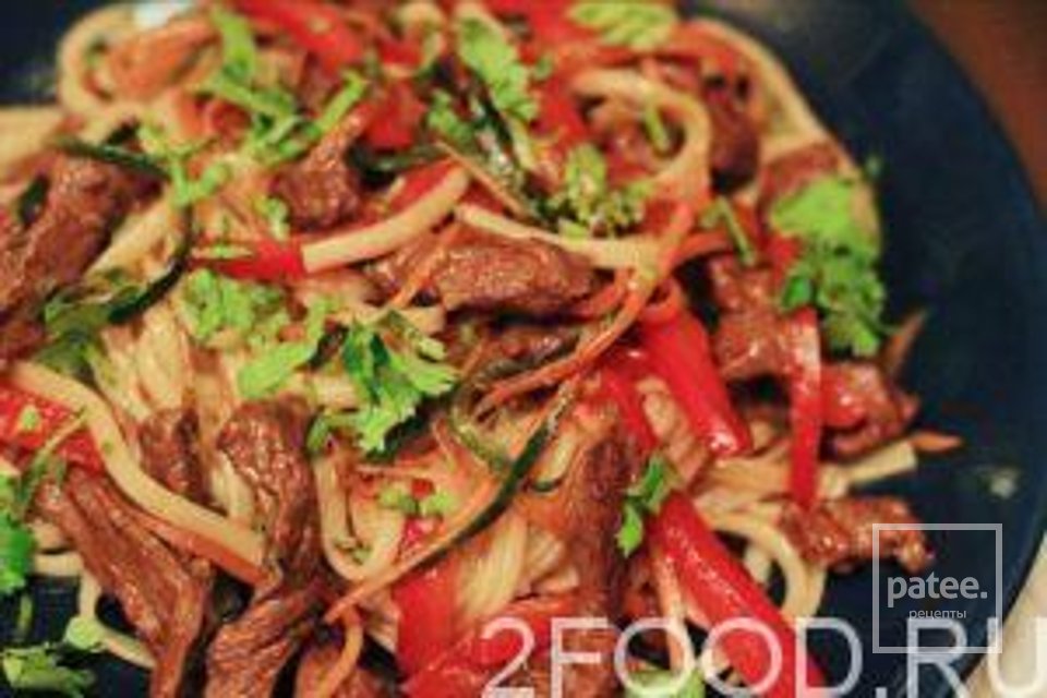 Лапша удон с овощами и говядиной - Шаг 9