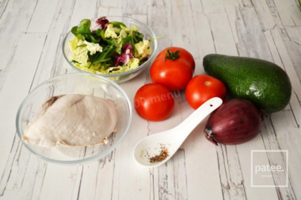 Салат с авокадо и курицей - Шаг 1