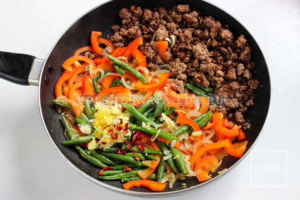 Паста с фаршем и овощами - Шаг 5