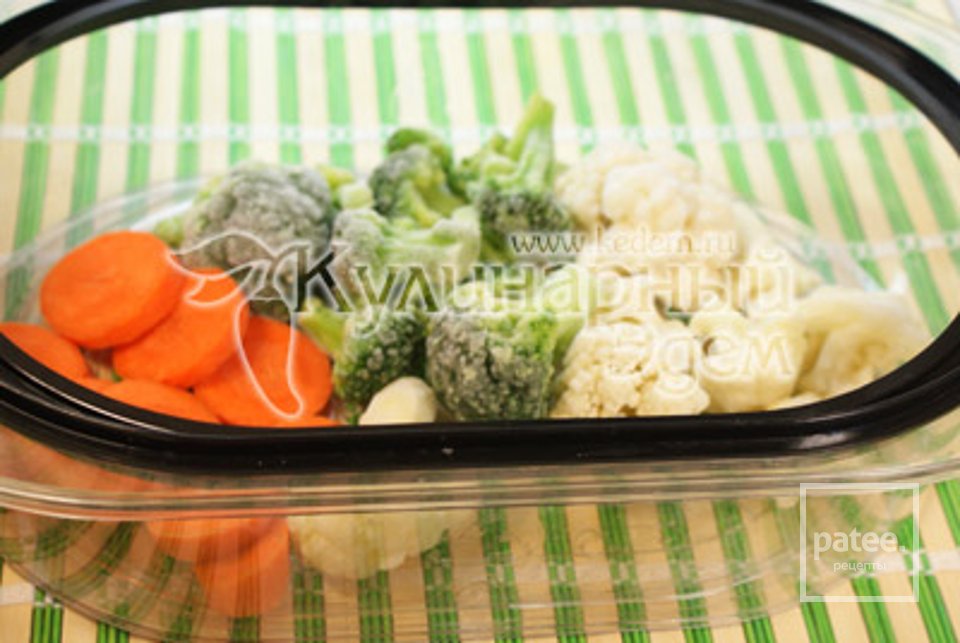 Рыба на пару с рисом и овощами, просто, быстро, полезно и очень вкусно! - Шаг 3