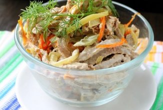 Салат мясной с огурцами 🥗