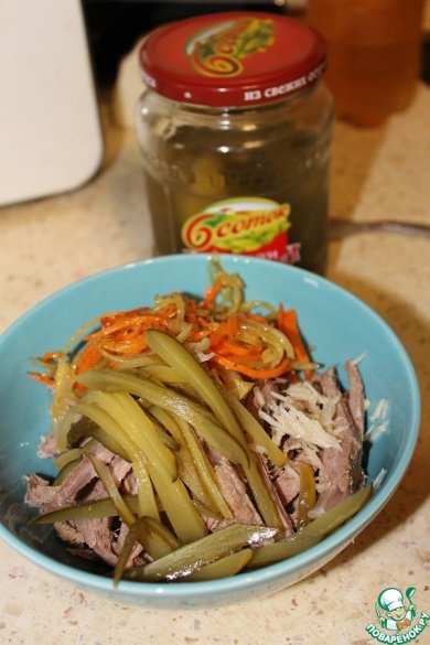 Салат мясной с огурцами 🥗 - Шаг 4