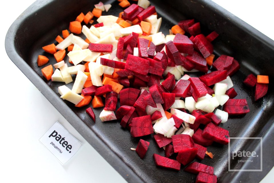 Вегетарианский борщ с запечёнными овощами - Шаг 4