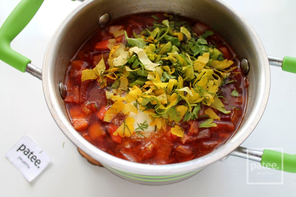 Вегетарианский борщ с запечёнными овощами - Шаг 16