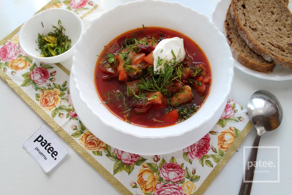 Вегетарианский борщ с запечёнными овощами - Шаг 17