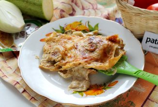 Вегетарианская лазанья с шампиньонами
