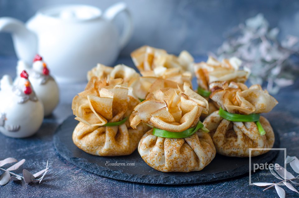 Блинные мешочки с жюльеном 👍🏼 - Шаг 1