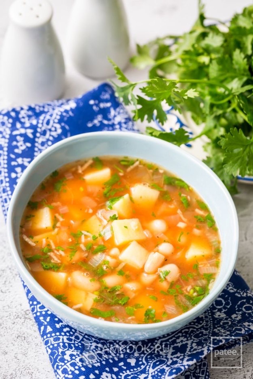 Грузинский томатный суп с фасолью 🍲 - Шаг 1