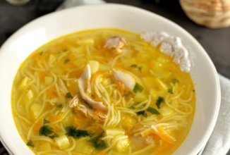 Куриный суп с кабачком и вермишелью 🍲