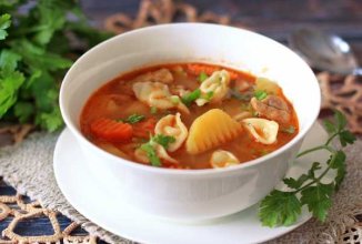 Мясной суп с ракушками по-восточному 🍲