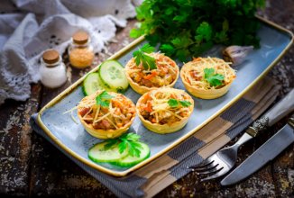 Тарталетки с шампиньонами 🍄