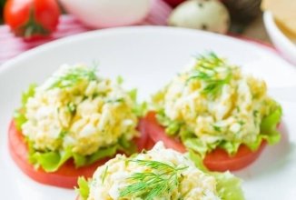 Салат из яиц и сыра 🍅