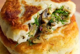 Картофельные зразы с грибами 👍🏼