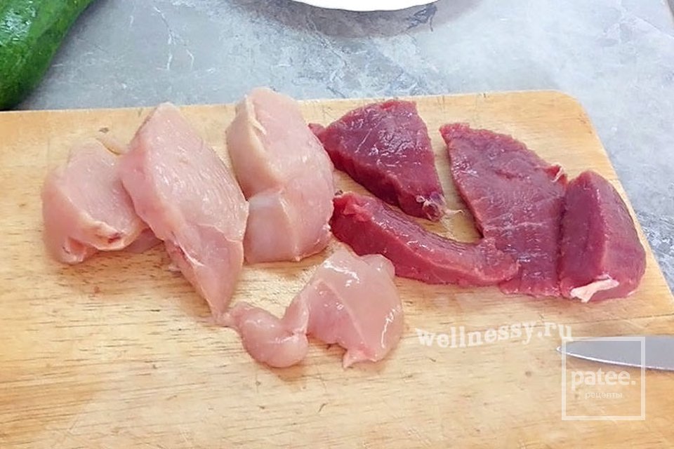 ПП окрошка с редисом, мясом, огурцами 🥣 - Шаг 3