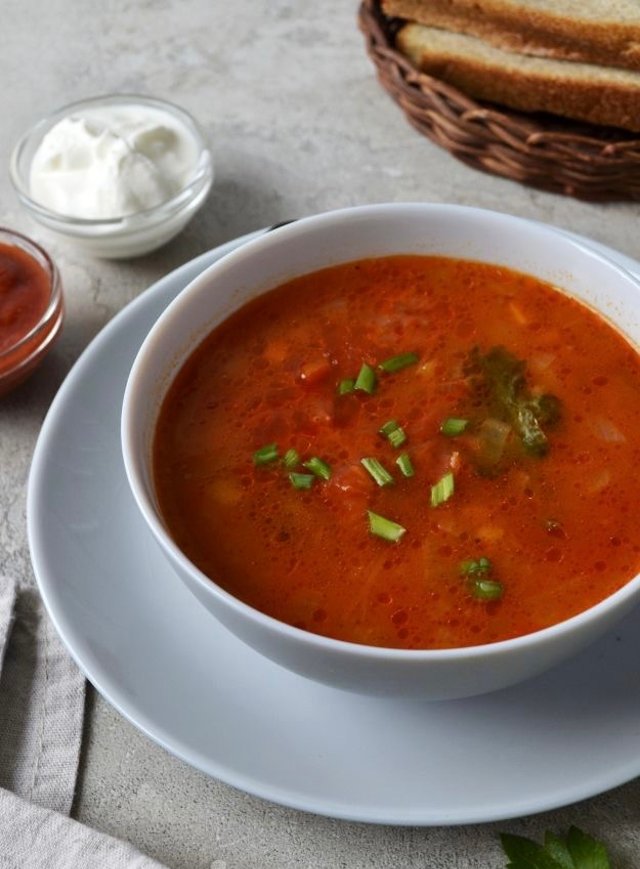 Томатный суп с перловкой 🍲